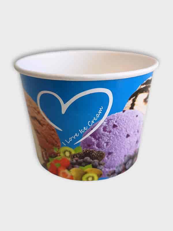 Paper containers for ice cream